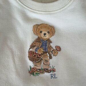 Ralph Lauren Polo bear cream sweater romper 9 months